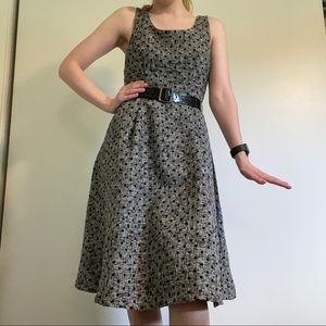 NWT ModCloth Gray Polka Dot Dress